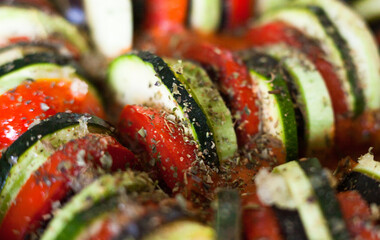 Ratatouille. French dish. Close-up.