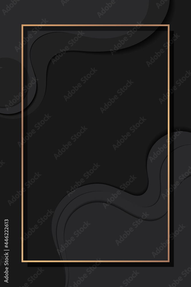 Aufkleber rectangle frame on curve patterned background vector