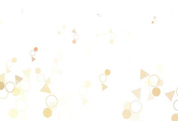 Light Red, Yellow vector backdrop with lines, circles.