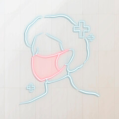 Medical staff wearing a face mask character vector