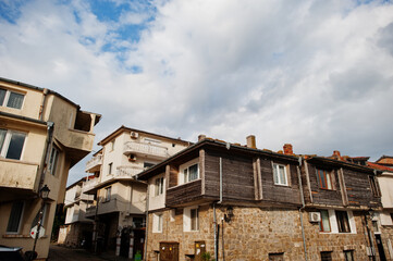Fototapeta na wymiar Houses in the old town of Nesebar, Bulgaria.