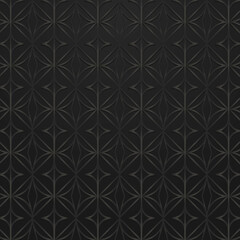 Seamless black round geometric patterned background design resource vector