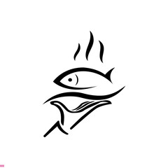 Obraz premium Cooking Fish Logo Design for Business And Company.
