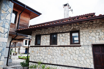 Fototapeta na wymiar Houses on old port Nesebar, Bulgaria.