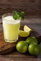 Fototapeta premium Refreshing lemonade with mint. Lemonade, summer drink.