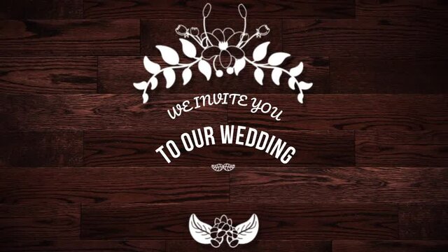Invitation de mariage vid&eacute;o en animation