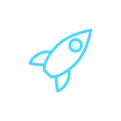 Fototapeta premium Illustration Vector Graphic of Rocket icon