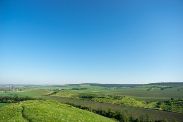 Fototapeta na wymiar Beautiful summer landscape, fields in the countryside