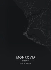 Map of Monrovia, Liberia