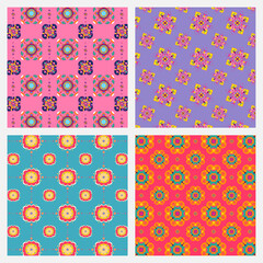 Diwali Indian mandala pattern vector set