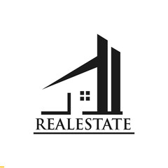 Naklejka premium Real estate Logo Design Template For Business And Company