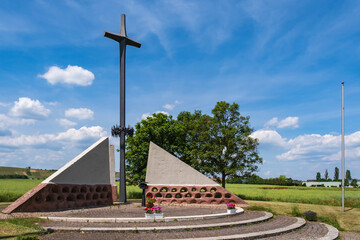 The memorial near Bretzenheim / Germany to commemorate the prisoner-of-war camp of German soldiers...