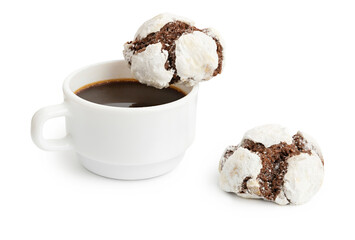 Cup of coffee and delicious sweets