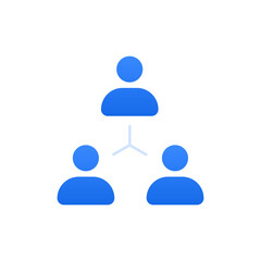 Business icon of teamwork. Hierarchy icon. Vector simple illustration.
