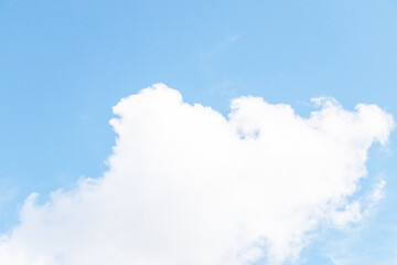 sky blue and white big hunk group cloud beautiful with bright sunlight nature background. panorama.