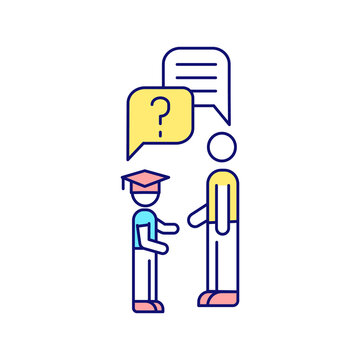 student asking question to teacher clip art preview