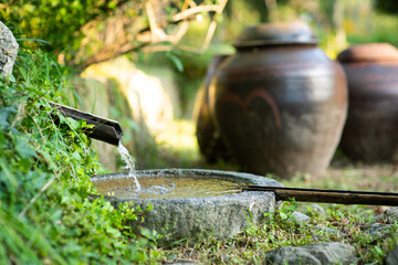 Tap in an old temple.