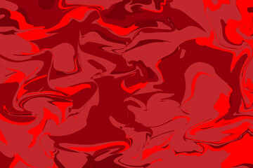 Red Marble Ink Pattern Abstract Background. Vector