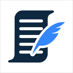 Authorship, write icon. Simple editable vector illustration.