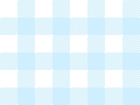 Blue and White Lumberjack plaid seamless pattern. Simple vintage textile design. Scottish cage. Tartan plaid abstract checkered background