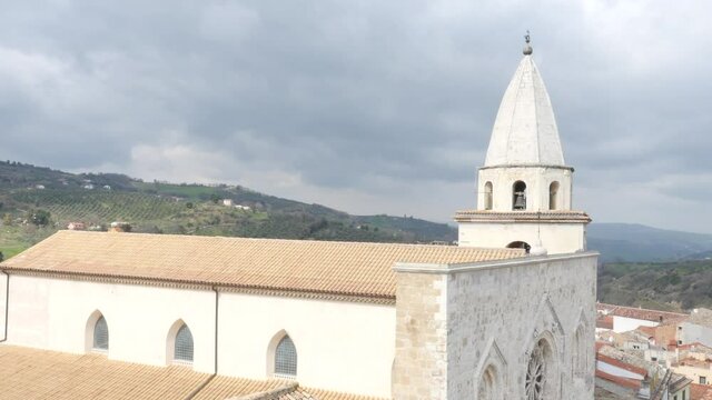 4K Aerial drone footage of Larino Dome in Campobasso in Molise Italy

