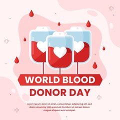 Flat World Blood Donor Day Illustration_