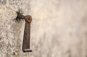 Antique vintage metal window shutter holder.