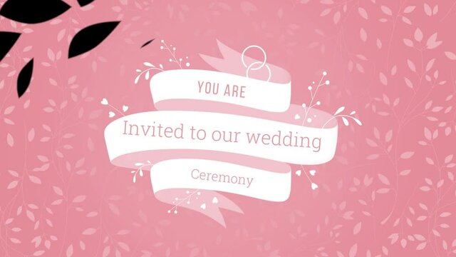Invitation de mariage en animation
