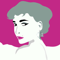 Woman with Heart-Shaped Earring