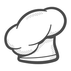 Chef hat vector cartoon illustration isolated on a white background.
