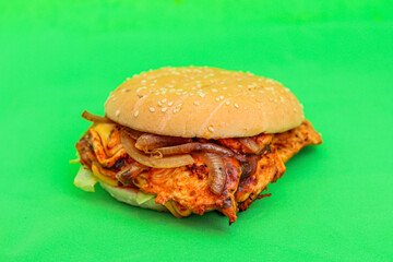 hamburger on a plate