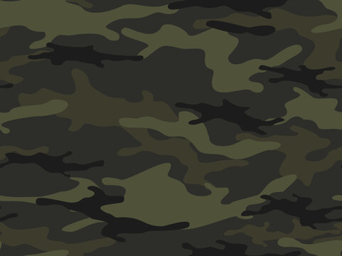 Camouflage seamless pattern from spots. Print on fabric on textiles. Vector illustration
