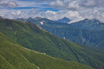Fototapeta premium Mt.Yakushidake, early summer 初夏の薬師岳登山