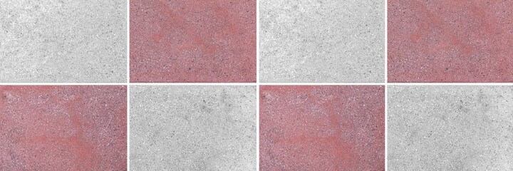 Fototapeta premium Panorama of Polished Granite Floor Tiles brown texture and background seamless