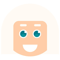 avatar face smiling woman. Vector illustration. female cartoon icons.