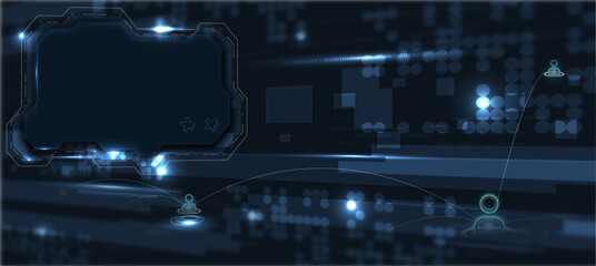 Technology background, color and waves