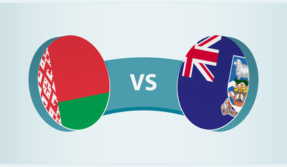 Belarus versus Falkland Islands, team sports competition concept.