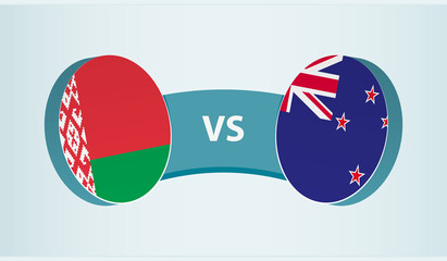 Belarus versus New Zealand, team sports competition concept.