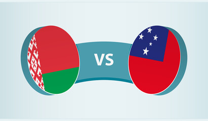 Belarus versus Samoa, team sports competition concept.