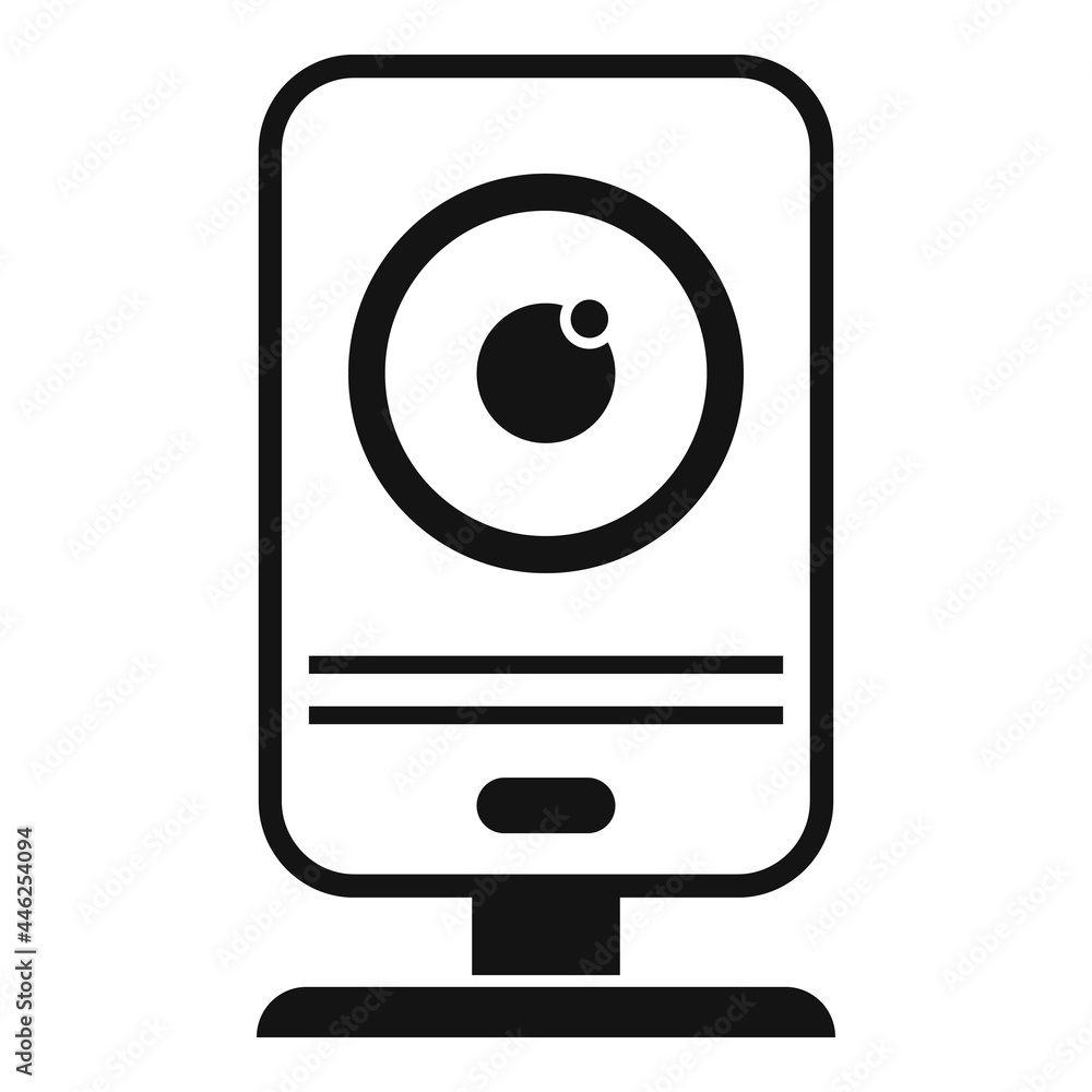 Poster web camera icon simple vector. video camcorder