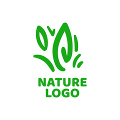 Green leaf nature logo concept design illustration