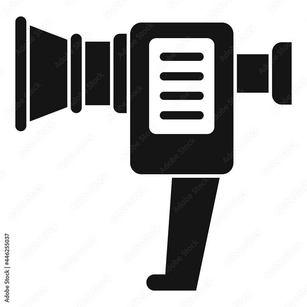 Poster broken handle camera icon simple vector. video camcorder