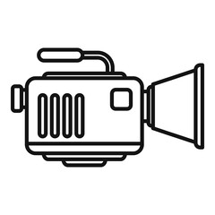 Tv camcorder icon outline vector. Camera video film