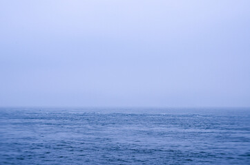 blue sea with blank sky