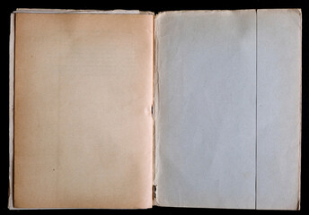 Old blank book pages