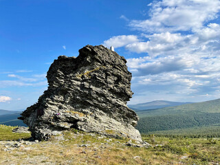 Dyatlov Pass in summer. Northern Urals, Russia