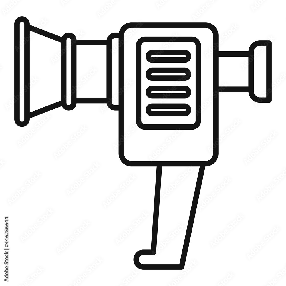 Poster broken handle camera icon outline vector. video camcorder