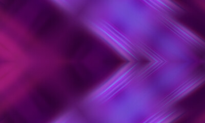 Empty dark abstract background with ultraviolet geometric lines. Neon glow.