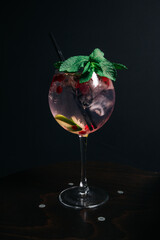 cocktail with lime