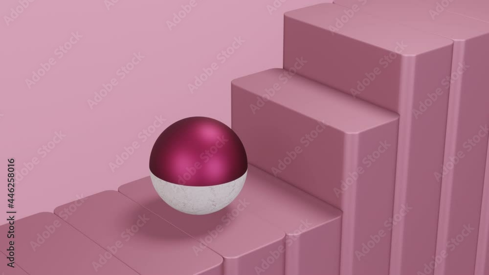 Wall mural 3d endless animation. Cyclic seamless motion design. Satisfying animation. 3d loop animation background